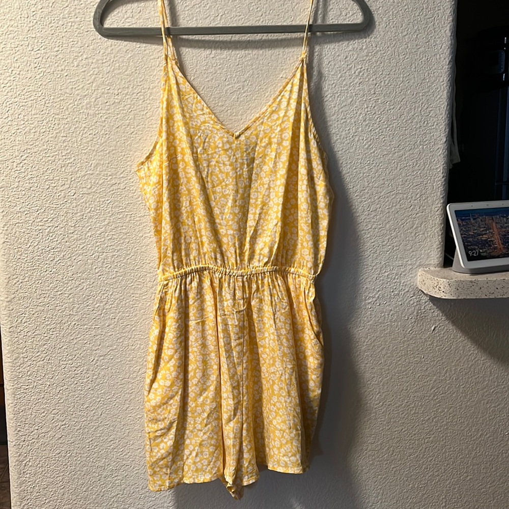 H&M yellow floral romper.